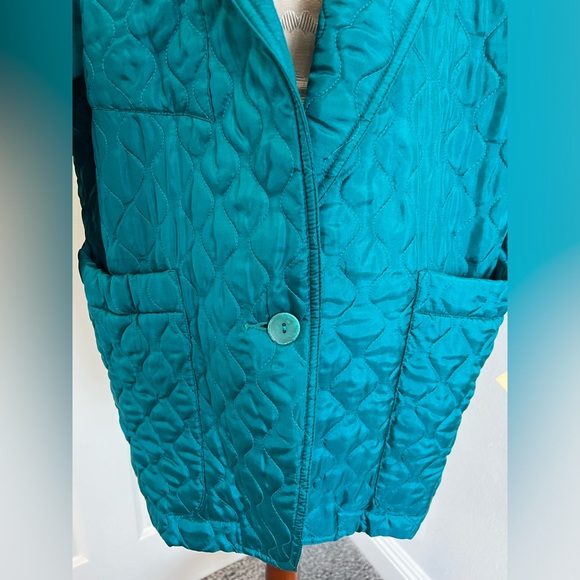Vintage Silk Teal Jacket (small) - Picture 4 of 11